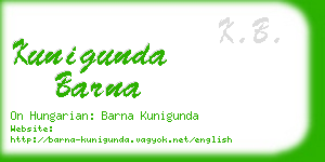 kunigunda barna business card